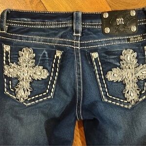 Gorgeous Miss Me Blue signature Rise Boot Jeans With 34” Inseam